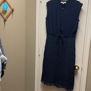 Loft pleated Henley dress | size 8